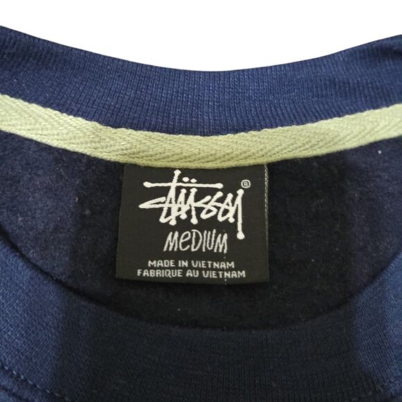 Stussy vintage reworked embroidered unisex sweatshirt size M - Picture 2 of 3
